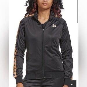 NWT Kappa 222 Banda Faratsiho Track Jacket - Black Smoke Size M